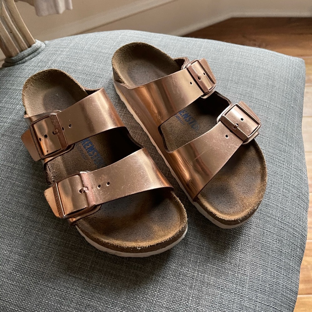 Rose gold Birkenstock